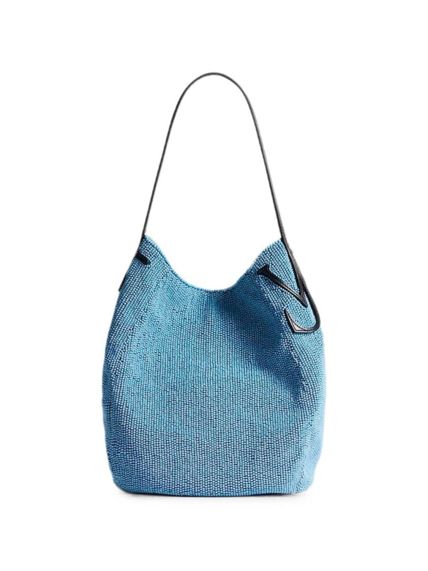 J. W. Anderson Textured Beaded Medium Shoulder Bag