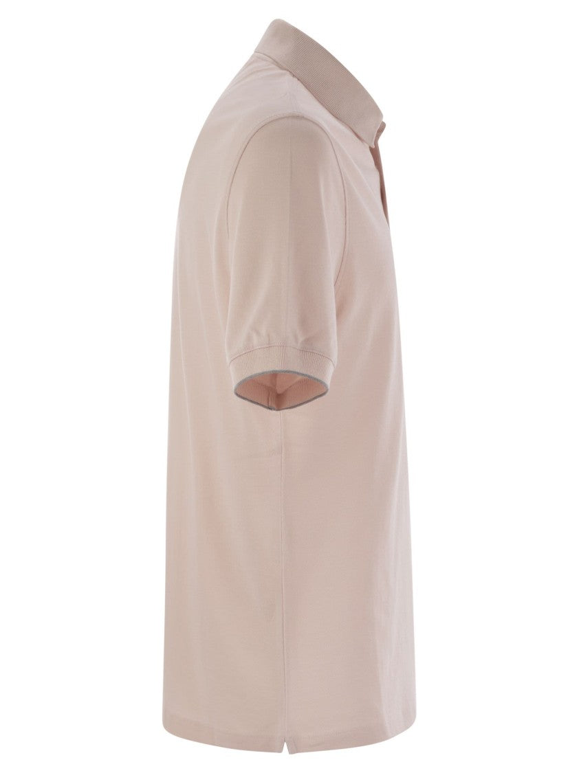 Brunello Cucinelli Cotton Polo Shirt With Printed Logo