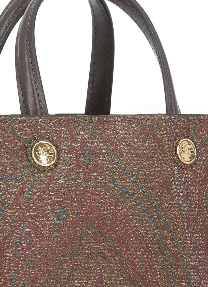 Etro Mini Essential Shoulder Bag With All-Over Paisley Pattern