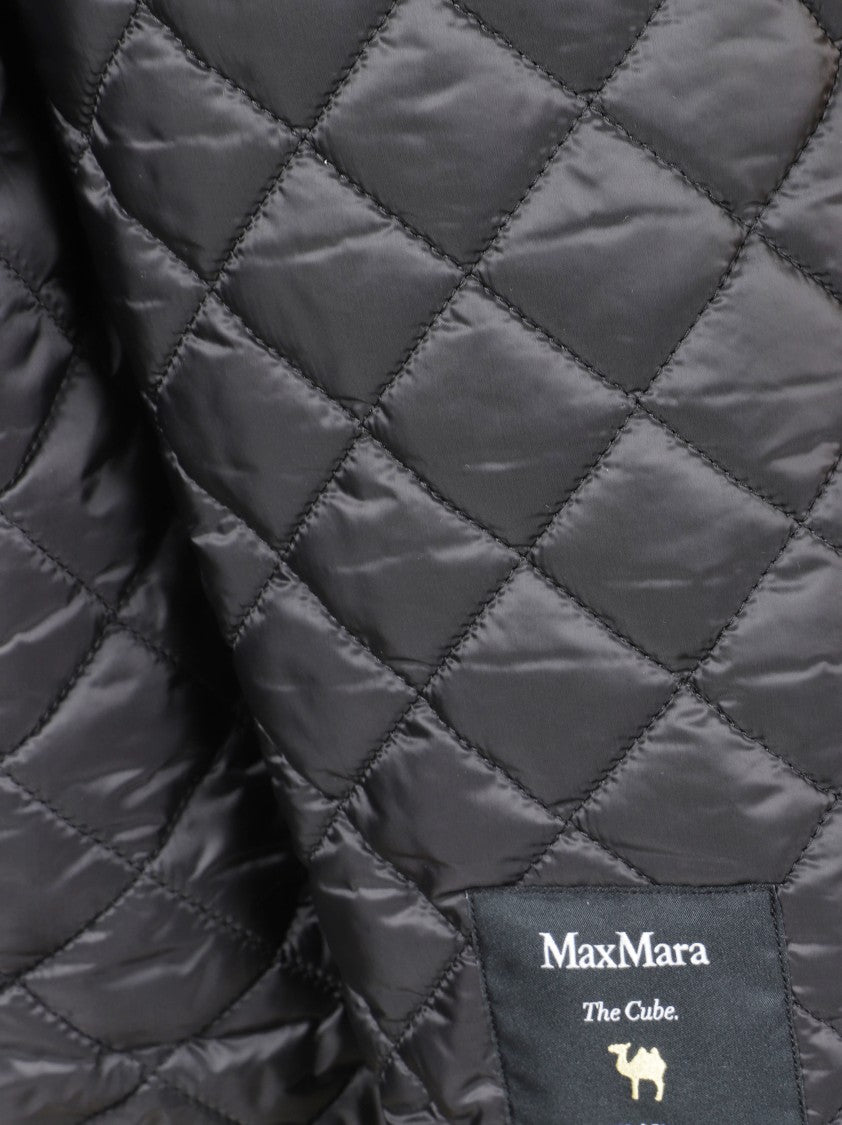 Max Mara Quilted Hooded Coat With Diamond Pattern