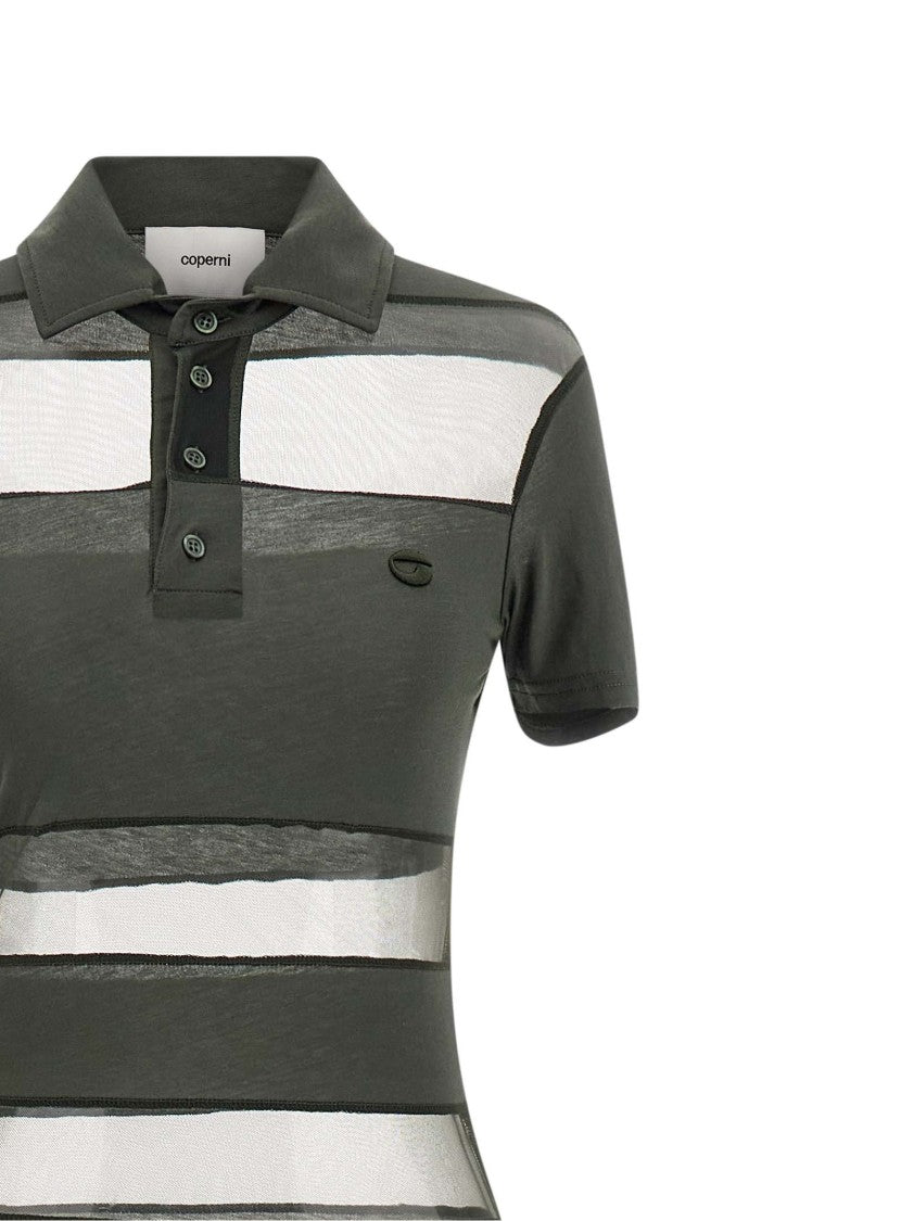 Coperni 'Striped Sheer Polo' Dress