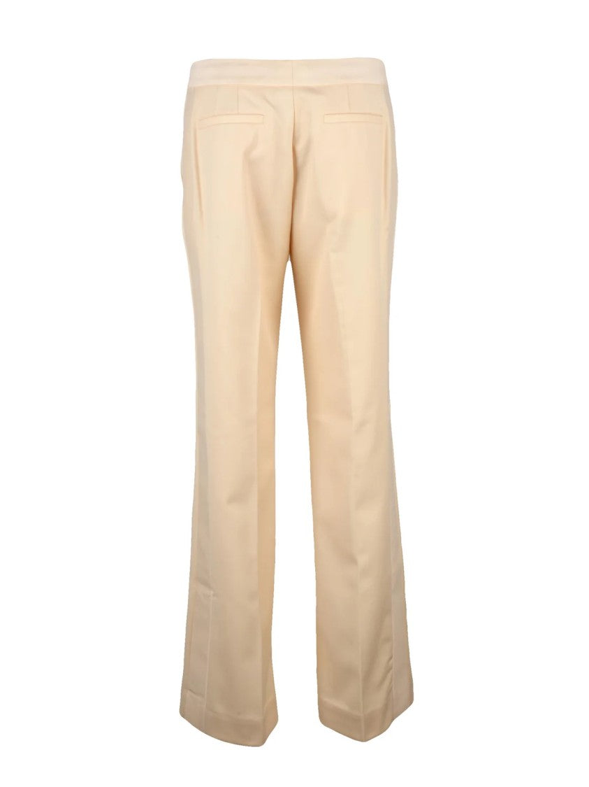 Zimmermann Wide Leg Smoking Trousers With Subtle Side Stripe