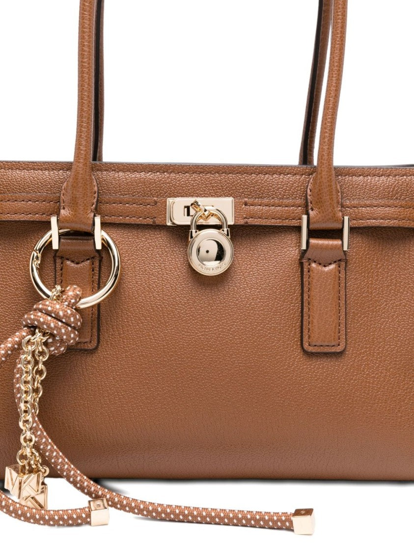 Michael Kors Structured Brown Leather Shopper Tote