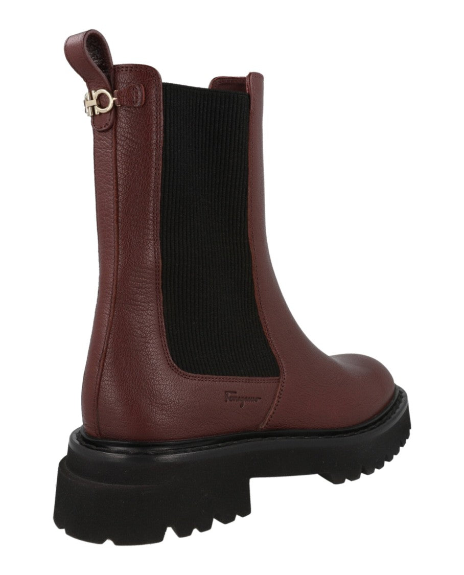 Ferragamo Leather Chelsea Boots