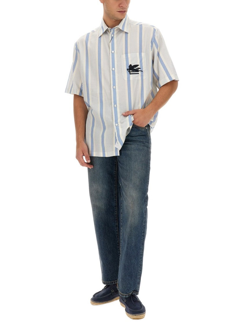 Etro Vertical Striped Cotton Shirt