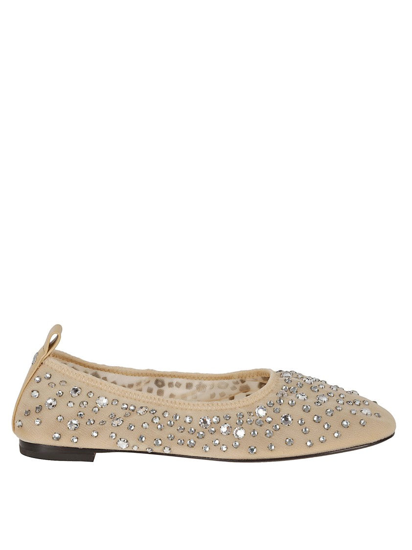 Tory Burch Rhinestone-Embellished Flat Shoes With Soft Upper