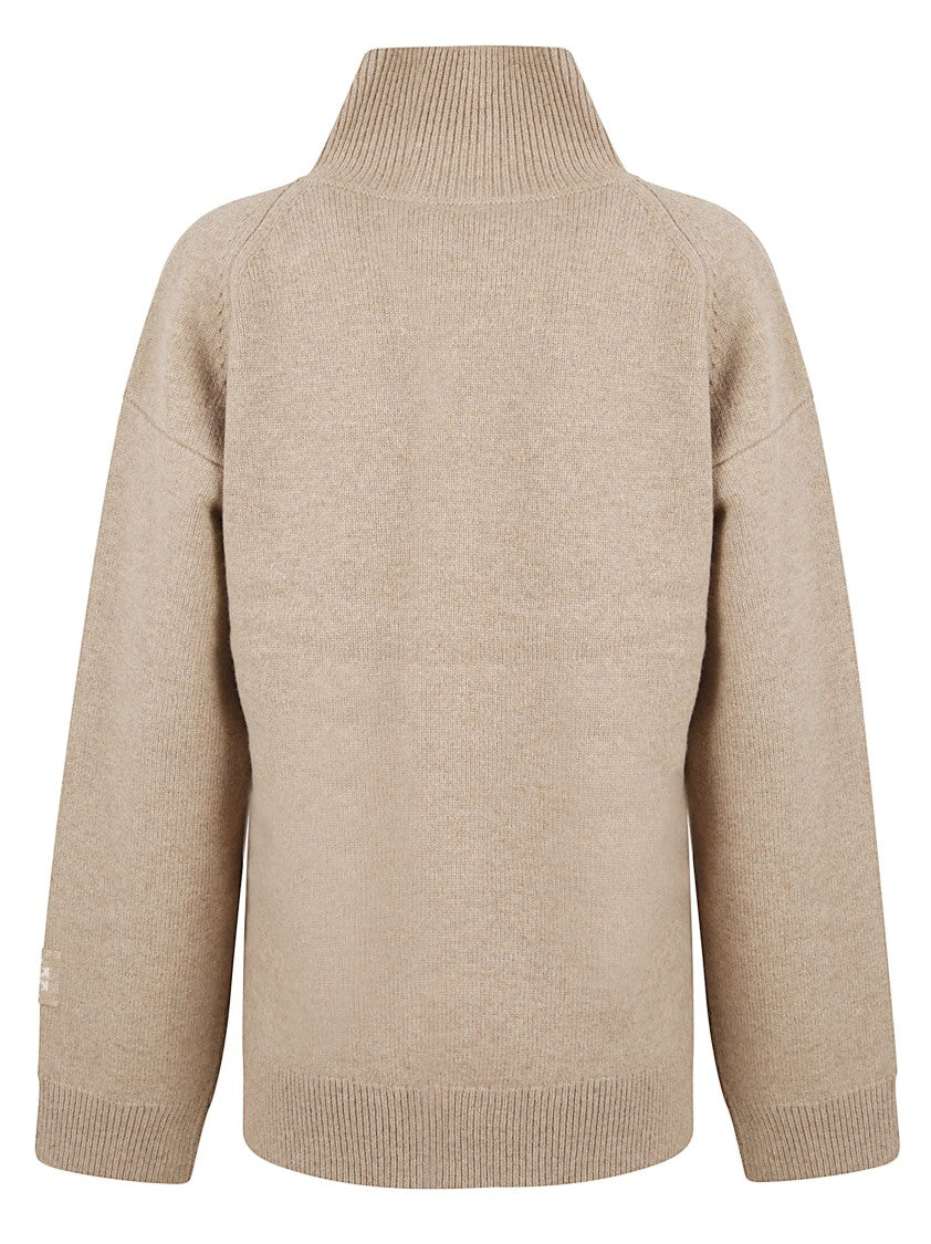 Tory Burch High Ribbed Mock Neck Sweater