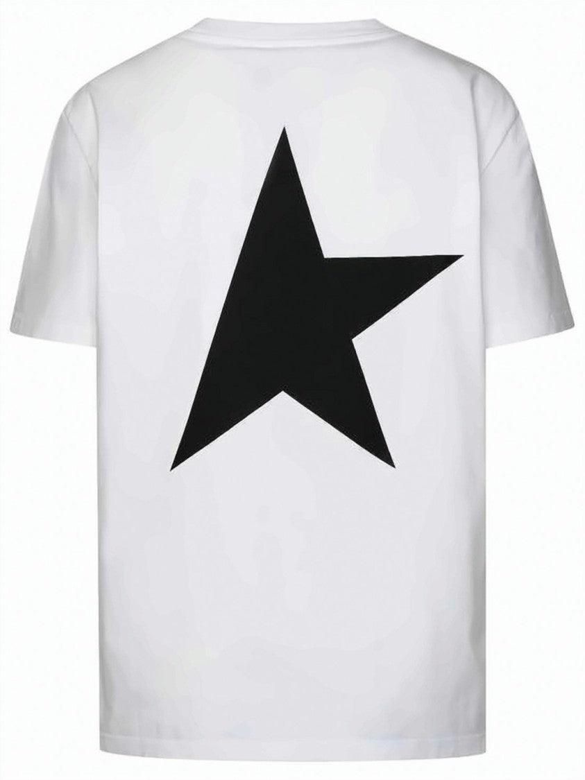 Golden Goose Short-Sleeved Crew Neck T-Shirt With Logo And Star Graphic