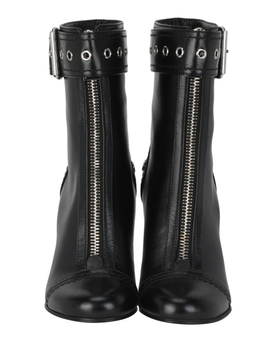 Alexander Mcqueen Buckle Detailed Ankle Boots