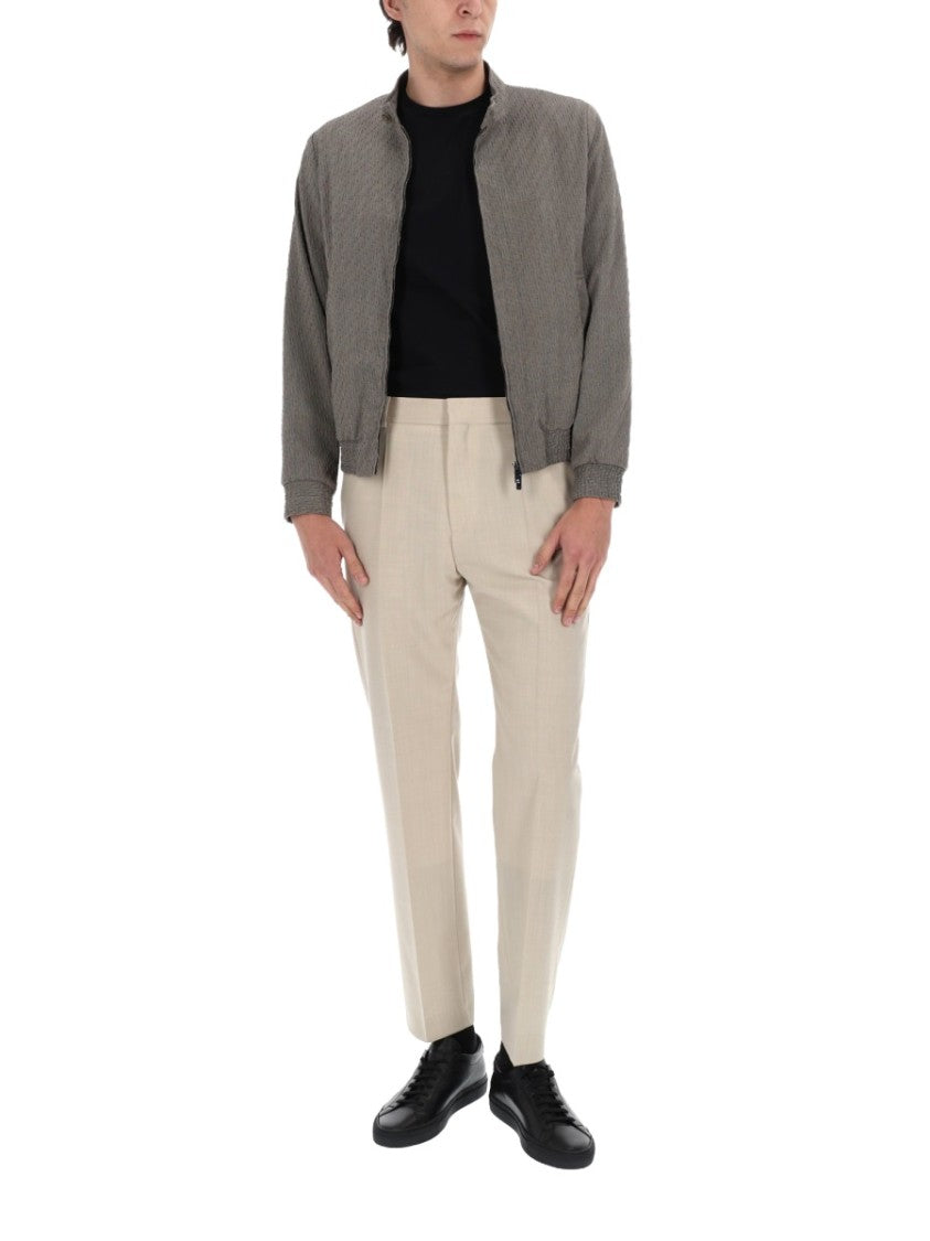 Emporio Armani Textured Pattern Blouson Jacket