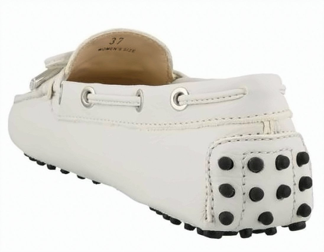 Tod's Moccasin Toe Loafers With Decorative Bow