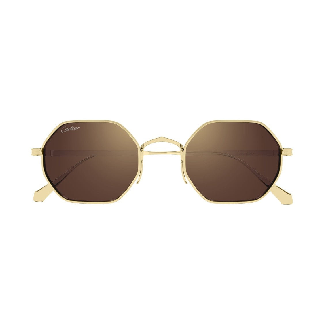 Cartier Ct0627s Polished Gold Octagonal Sunglasses