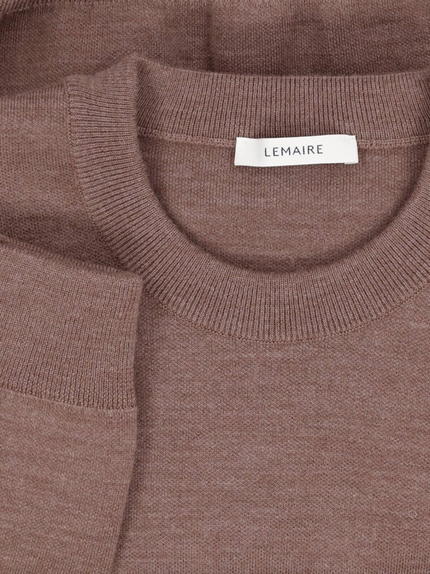 Lemaire Brown Dropped-Shoulder Ribbed Wool Sweater