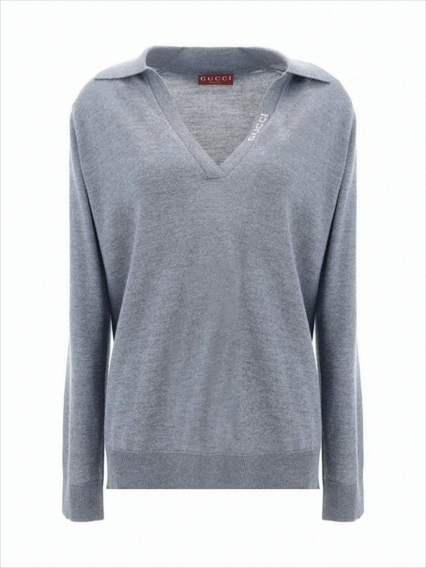 Gucci Soft Wool Sweater With V-Neckline