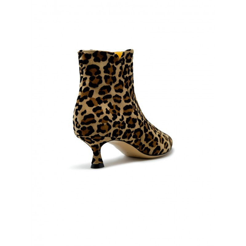 Mara Bini W231109 Leopard Leather Naomi Ankle Boots