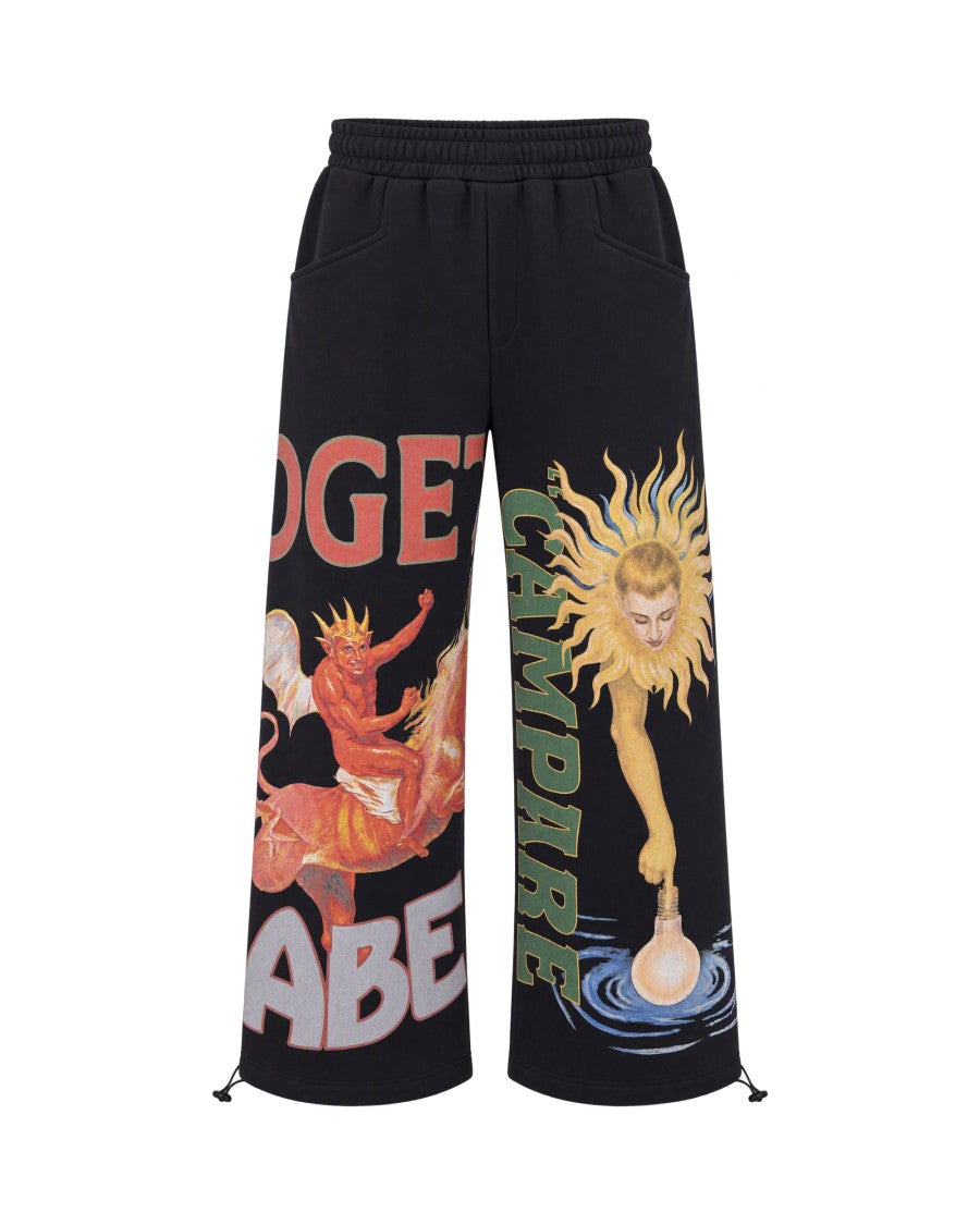 Pdf Black Jojo Graphic Wide-Leg Sweatpants