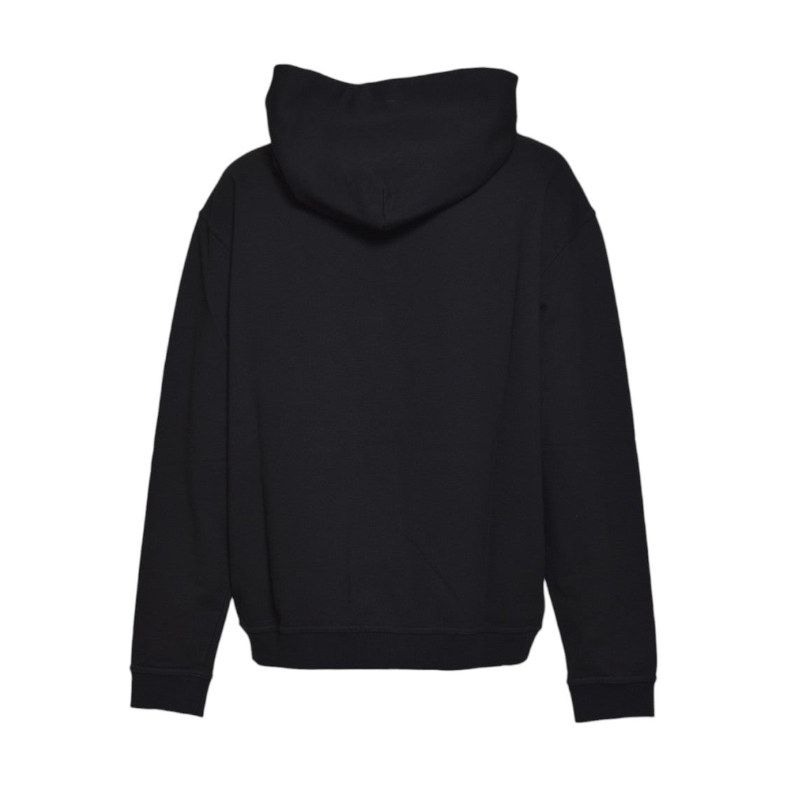 Maison Margiela Minimalist Black Hoodie With Upside-Down Logo