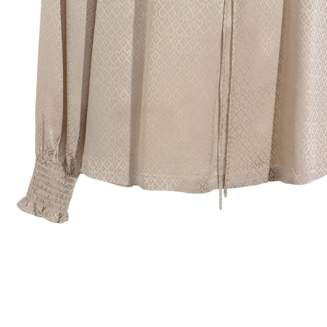 Burberry Ruffled Neckline Blouse With Puff Sleeves