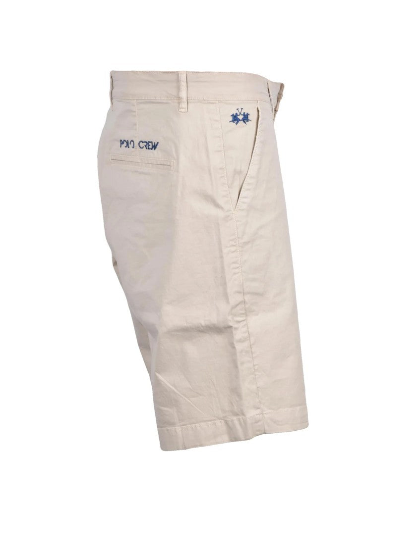 La Martina Beige Men Cotton Bermuda Shorts