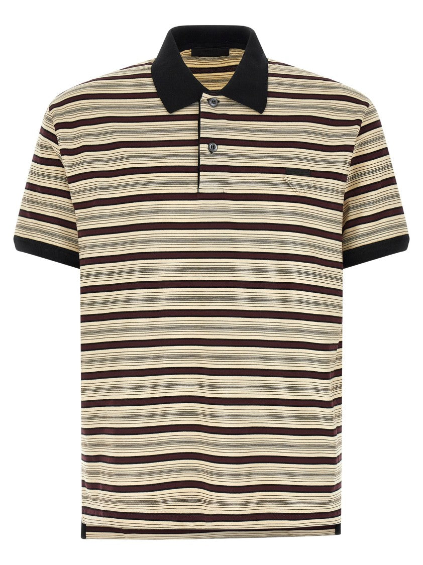 Prada Striped Polo Shirt