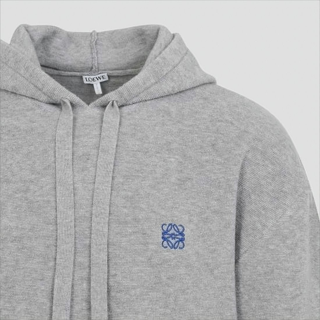 Loewe Light Grey Wool Hoodie