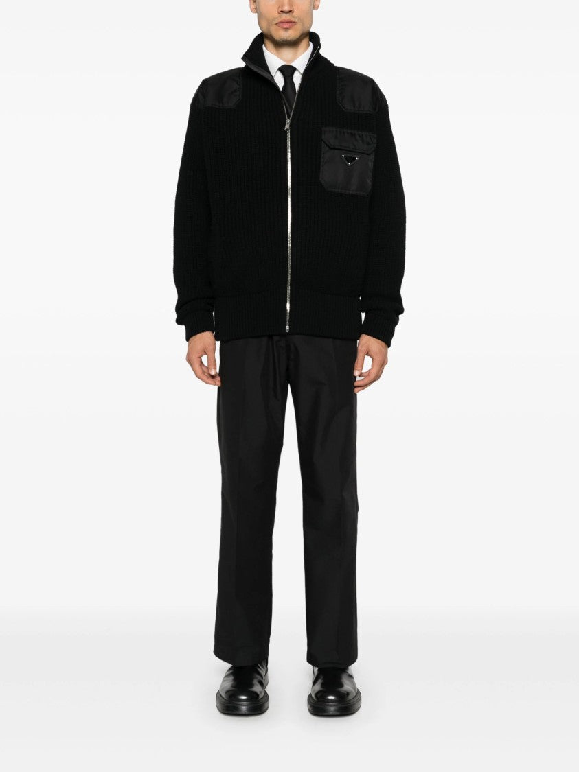 Prada Black Cardigan Wool/Cashmere Re-Nylon Cardigan