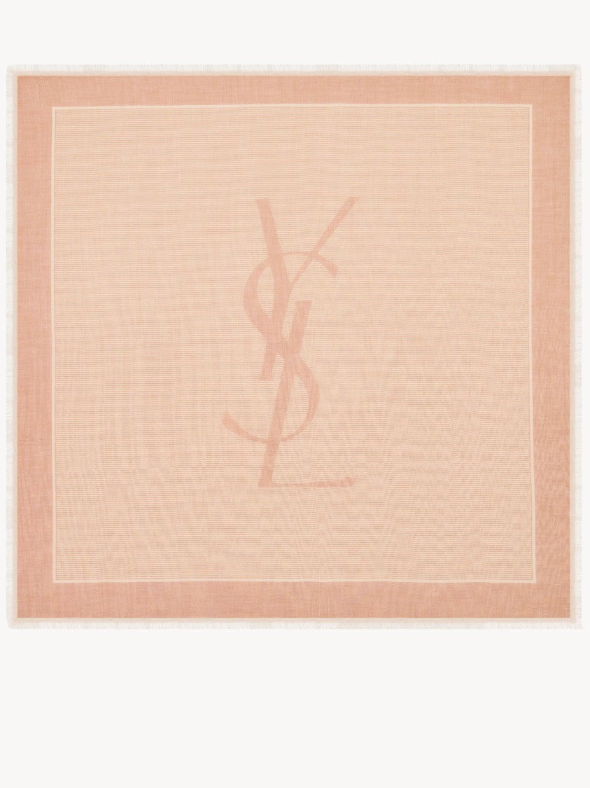 Saint Laurent Grand Carre Rayures Striped Scarf