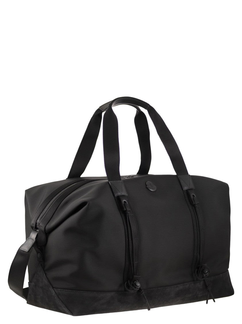 Moncler Water-Repellent Tech Duffle Bag With Leather Trim