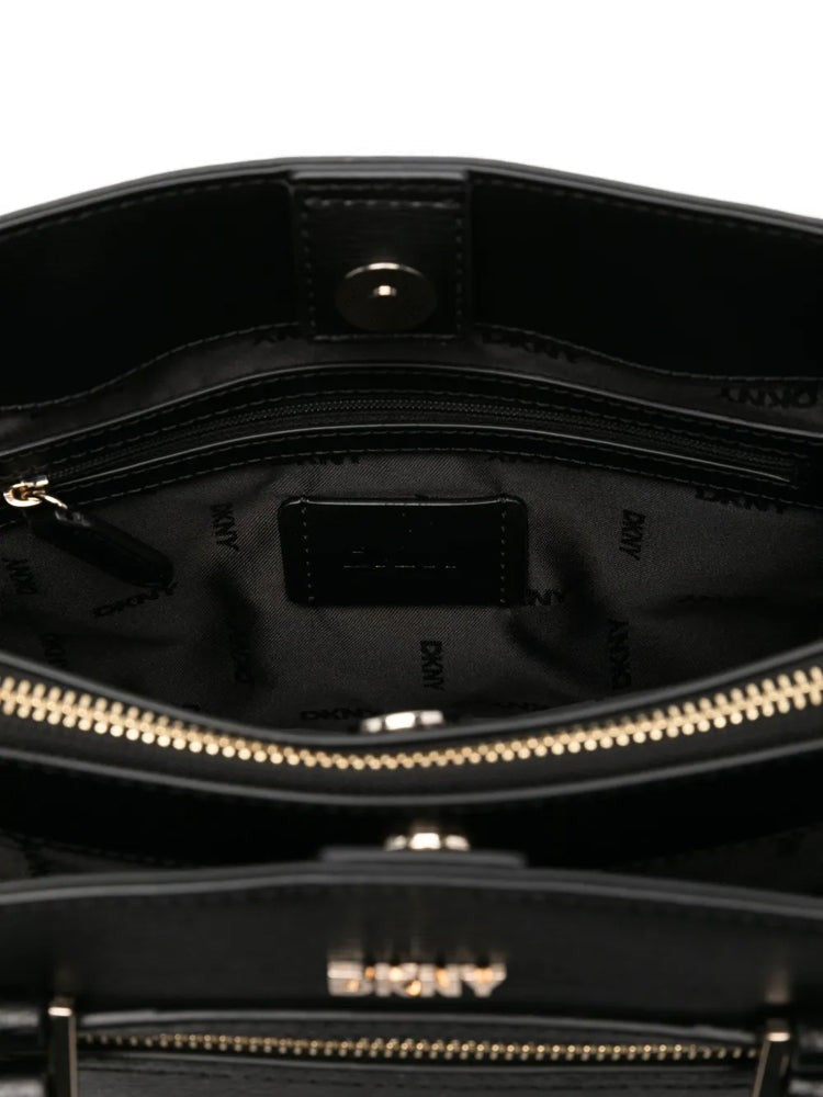 Dkny Structured Rectangular Tote Bag With Dual Handles And Zippered Pocket