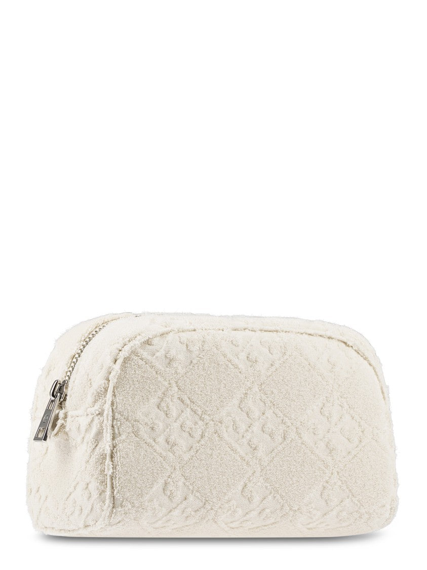 Tory Burch Ella Terry Pouch With Textured Exterior And Zip Closure