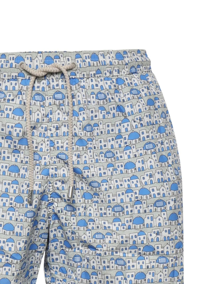 Mc2 Saint Barth Light Blue Lighting Micro Fantasy Swim Shorts