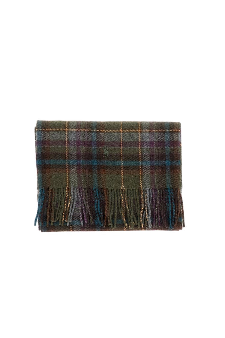 Polo Ralph Lauren Multicolor Tartan Wool Fringed Scarf