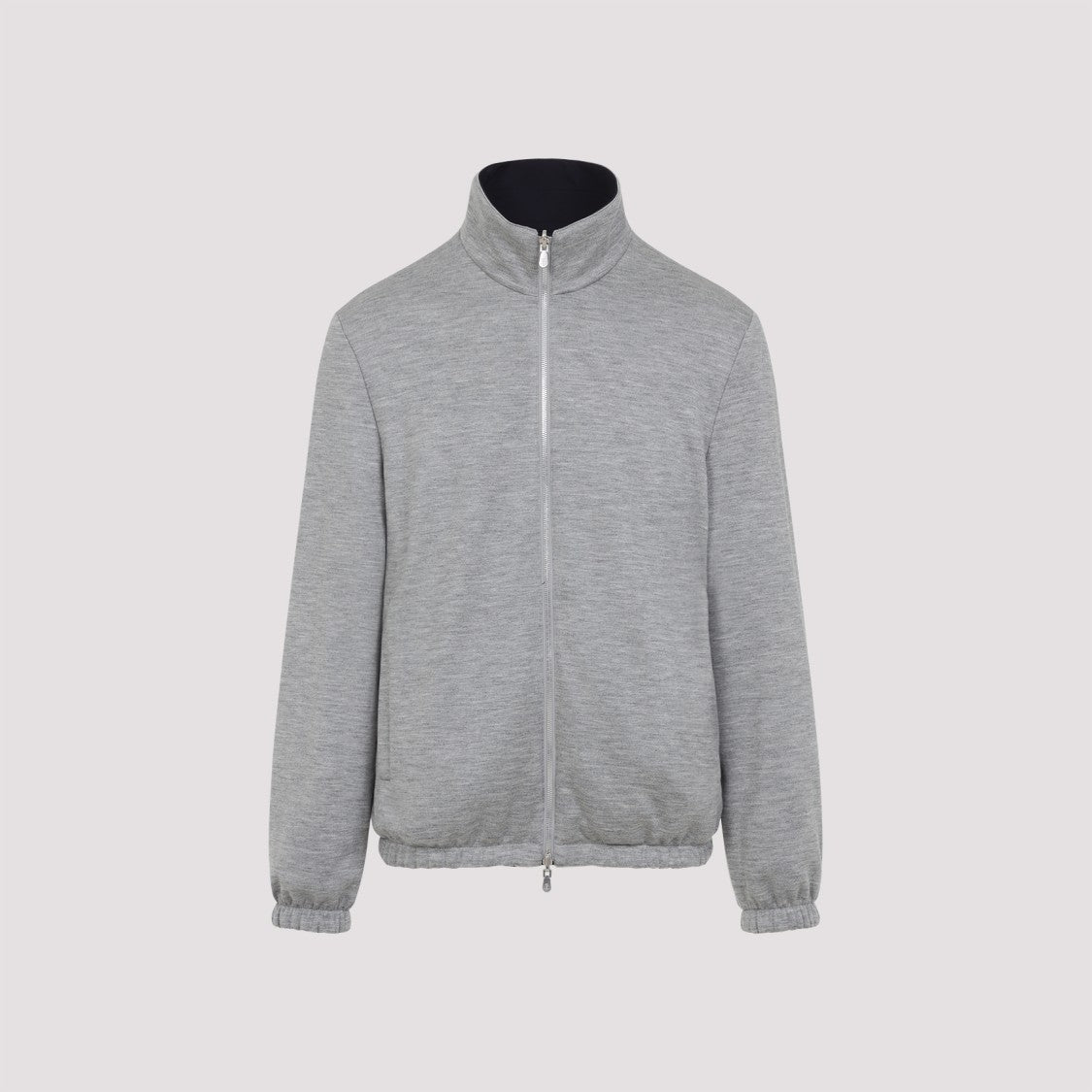 Brunello Cucinelli Blue And Grey Polyamide Sport Jacket