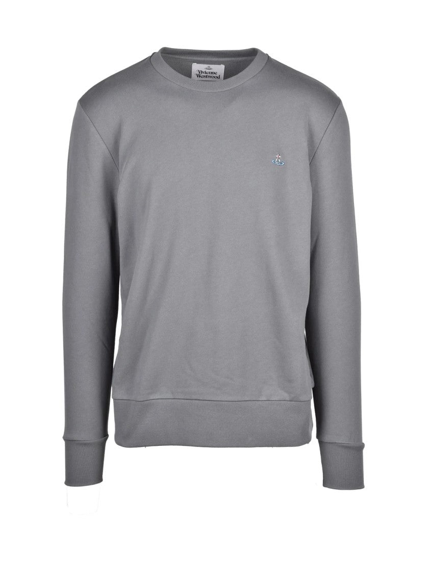 Vivienne Westwood Cotton Crewneck Sweatshirt With Subtle Embroidery