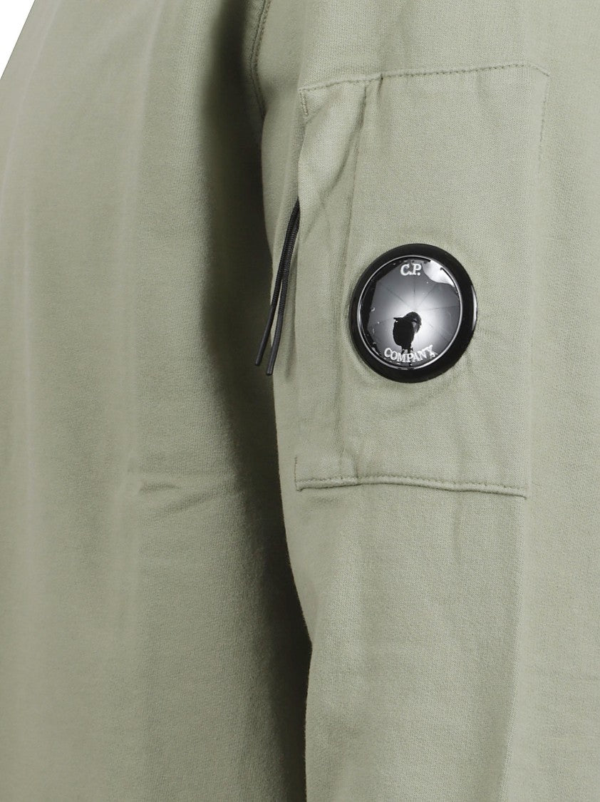 C.P. Company Minimalist Cotton Sweater With Zippered Pocket Detail
