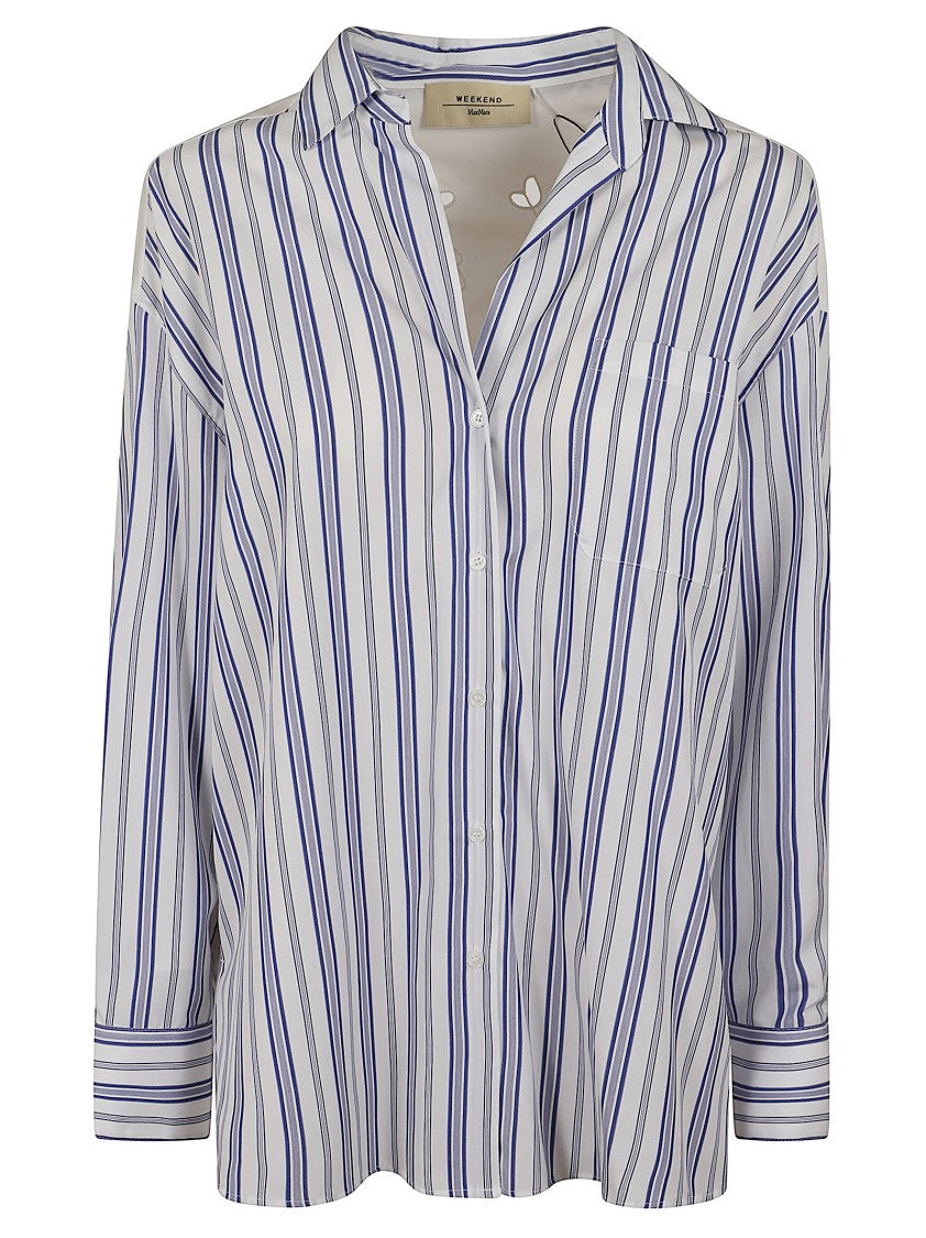 Max Mara Cotton Poplin Shirt With Striped Design