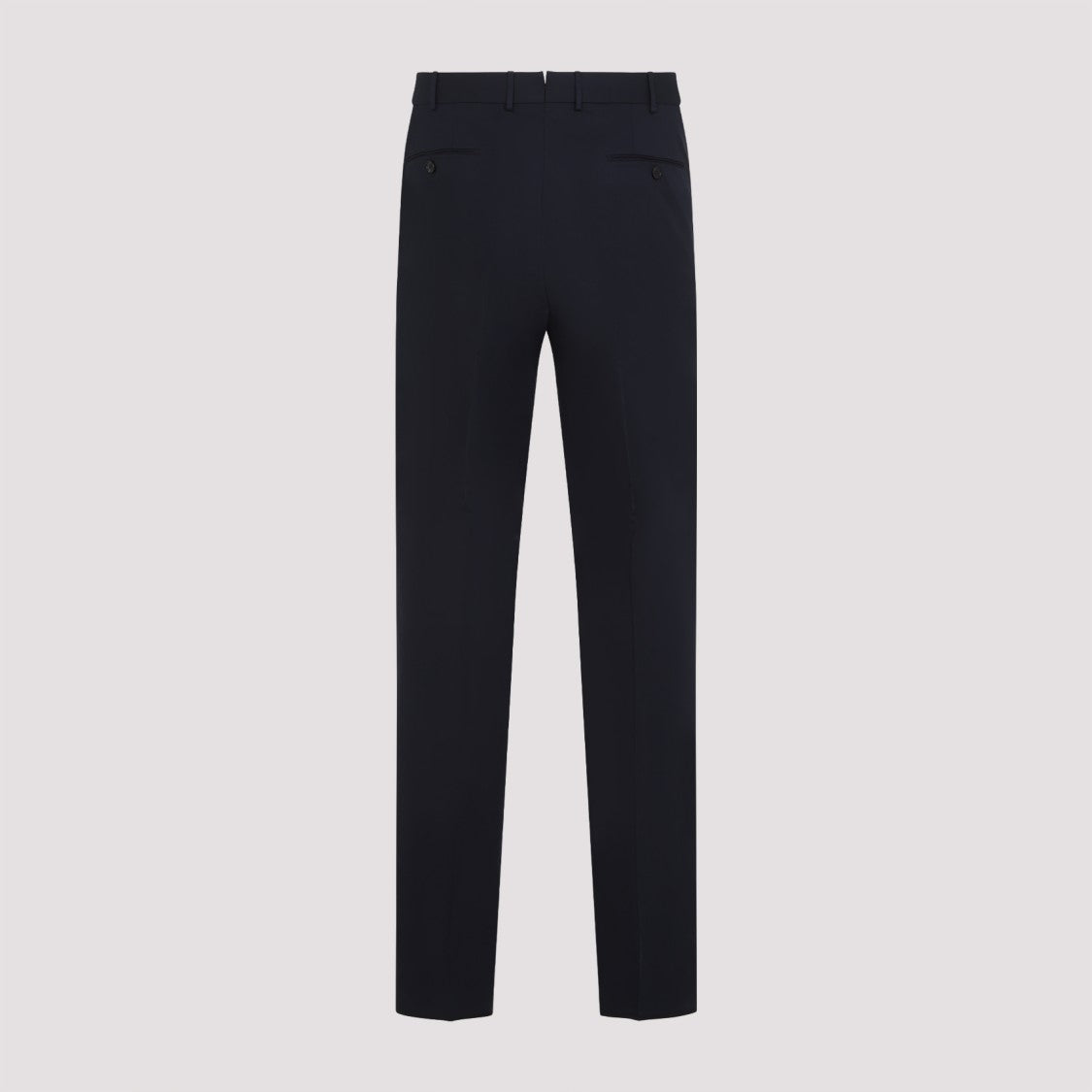 Zegna Blue-Navy Cotton Formal Pants