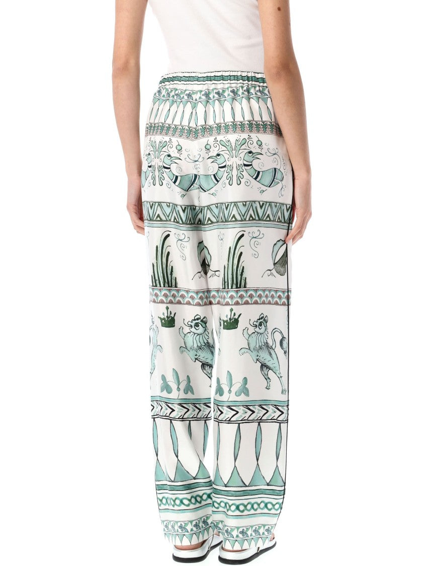 Fabiana Filippi Wide-Leg Pants With Intricate Artistic Print