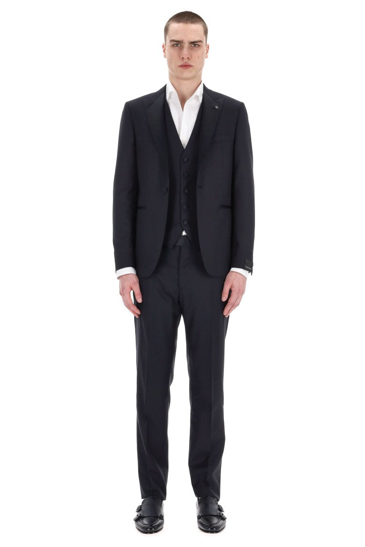 Tagliatore Bruce Line Smoking Jacket With Wool-Silk Vest