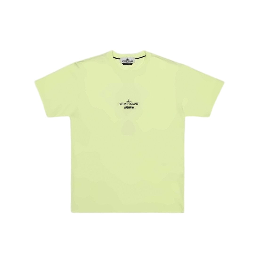 Stone Island Pastel Yellow Cotton Short-Sleeve T-Shirt With Logo