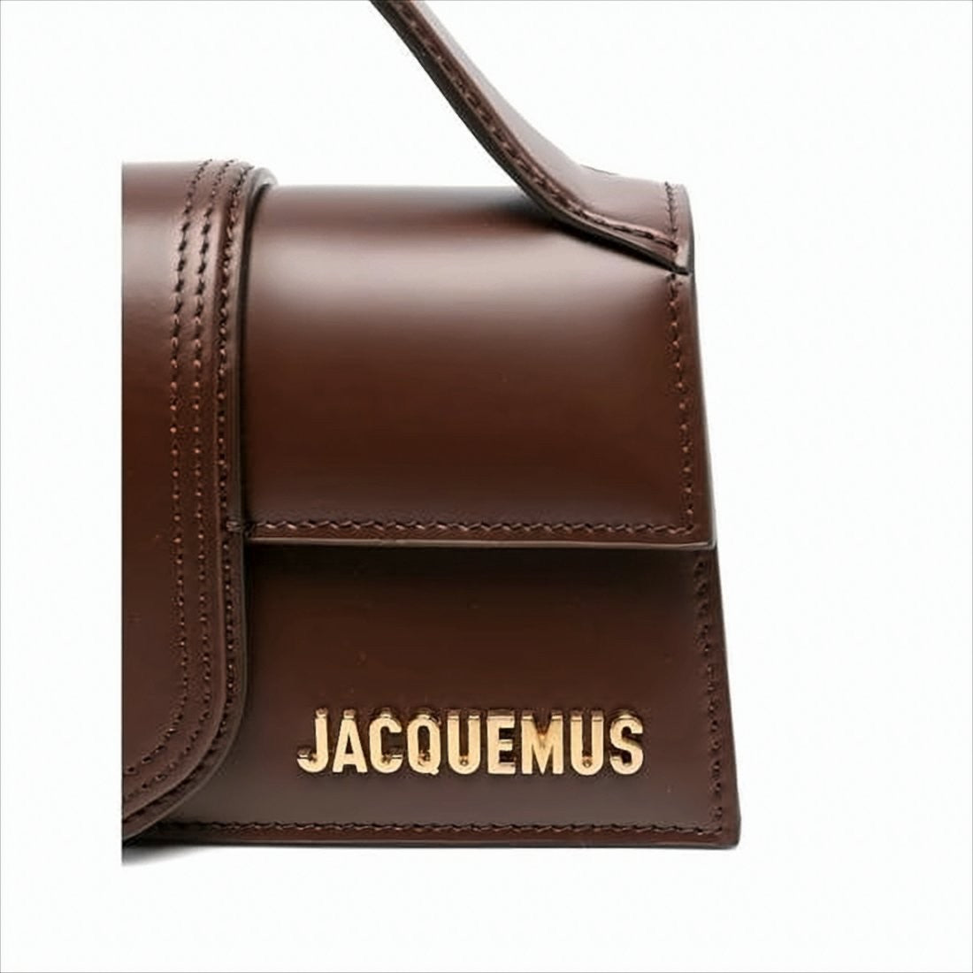 Jacquemus Structured Calf Leather Shoulder Bag With Signature Logo