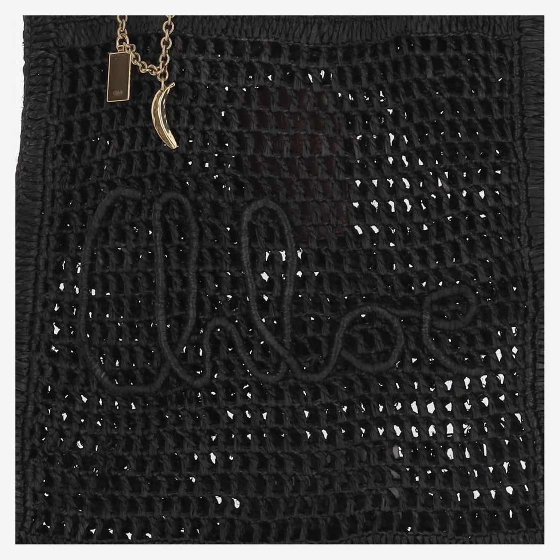 Chloé Summer Banana Raffia Tote Bag