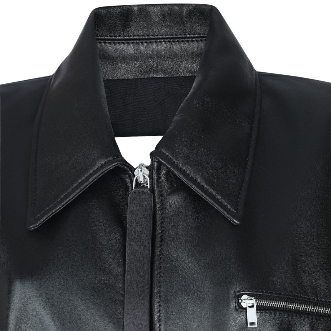 Jil Sander Classic Black Leather Jacket