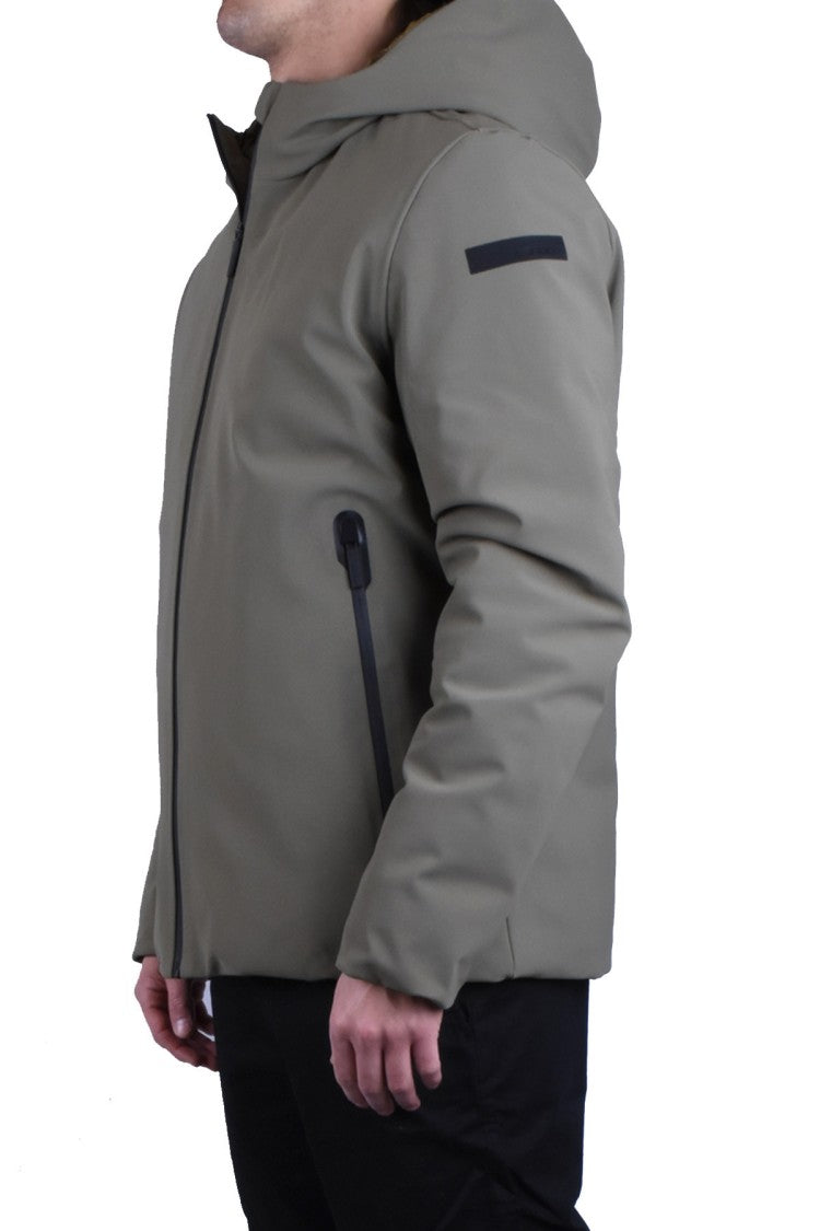 Rrd Green Nylon Quilted Down Jacket