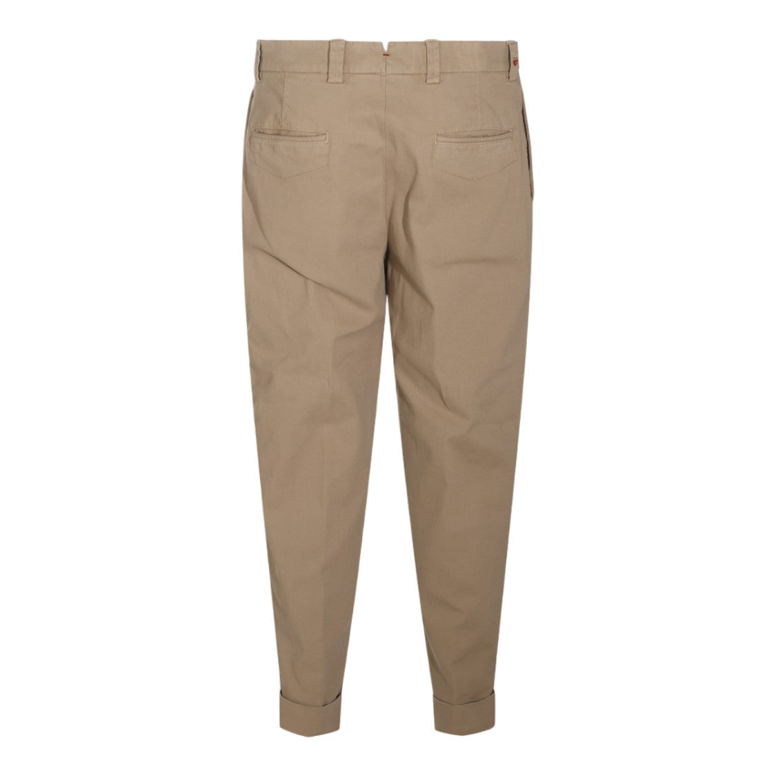 Incotex Brown Pleated Cuffed Chino Trousers