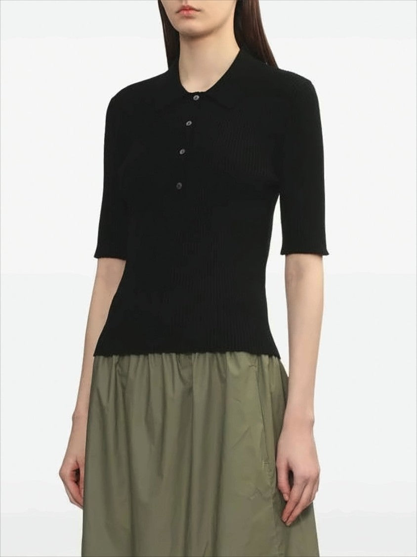 A.P.C. Fitted Ribbed Knit Sweater