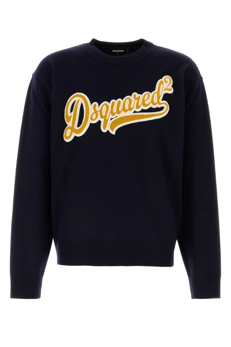 Dsquared2 Blue Wool Sweater