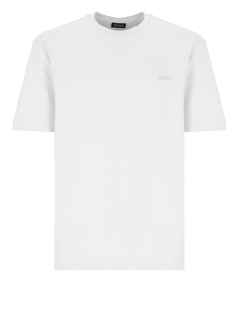 Zegna White Cotton T-Shirt