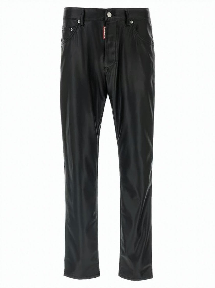 Dsquared2 Straight-Legged Trousers With Smooth Finish And Five-Pocket Design