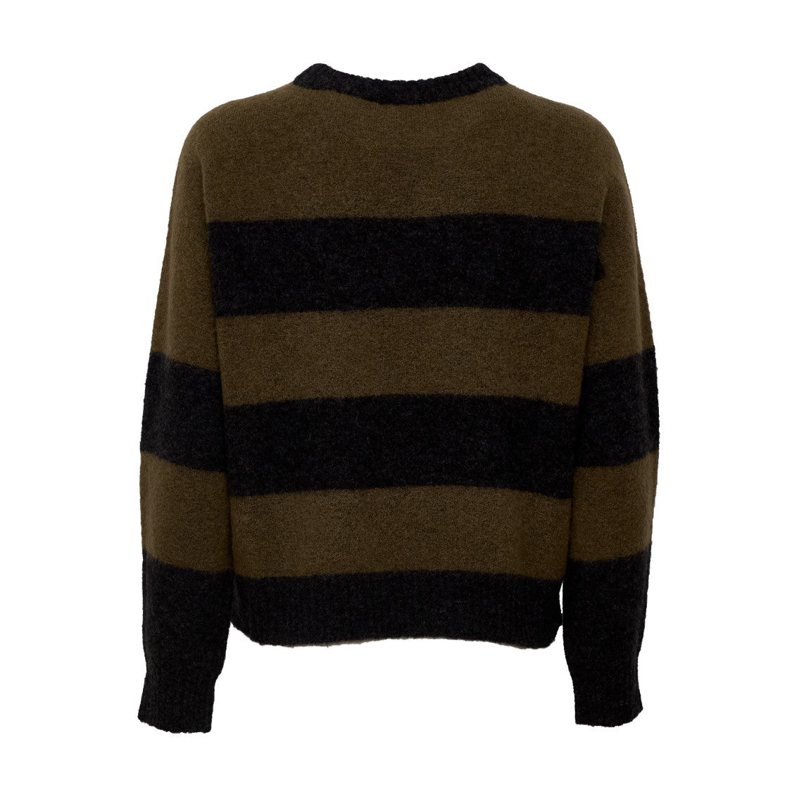 Max Mara Wide Striped Alpaca-Wool Blend Knit Sweater